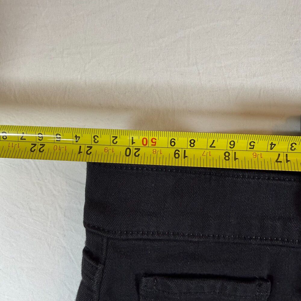 LOFT Black Denim Shorts with Tie Hem Detail Size 34/18 NWT - Picture 10 of 10